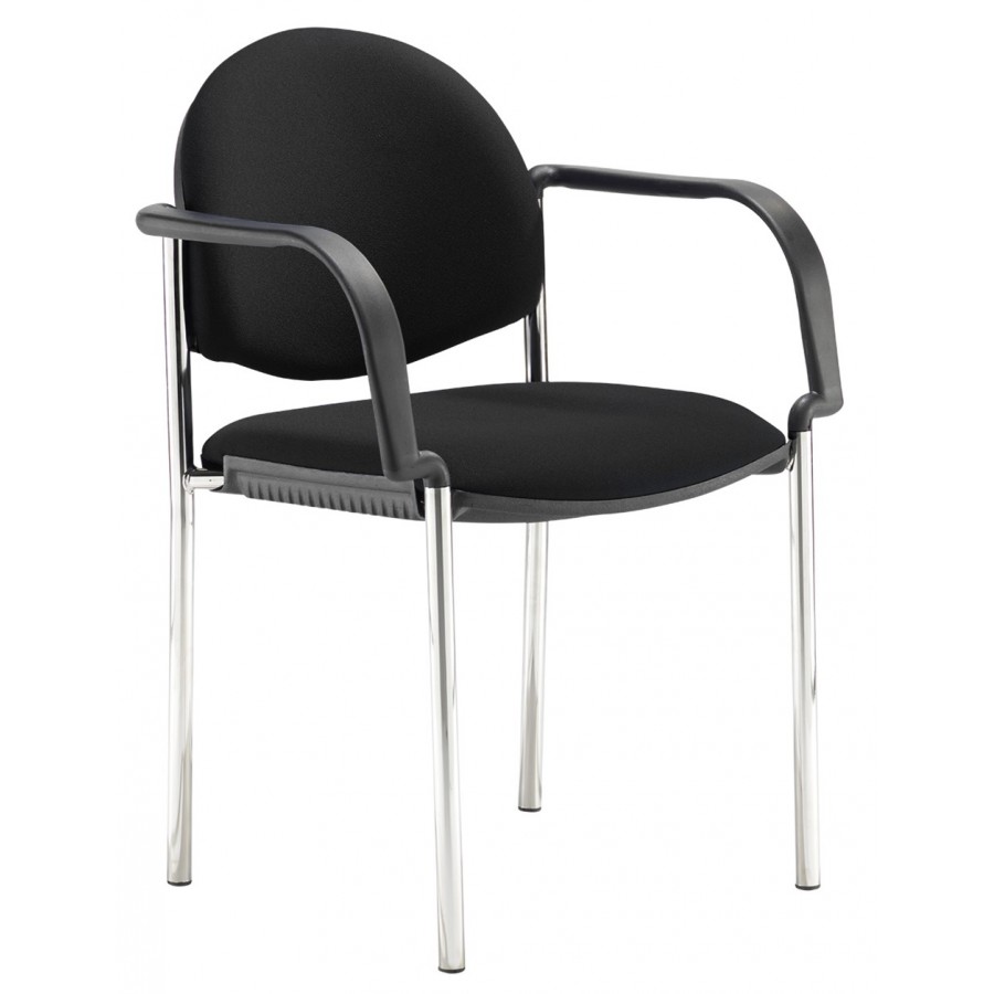 Coda Wipe Clean Vinyl Stackable Visitor 4 Leg  Chair